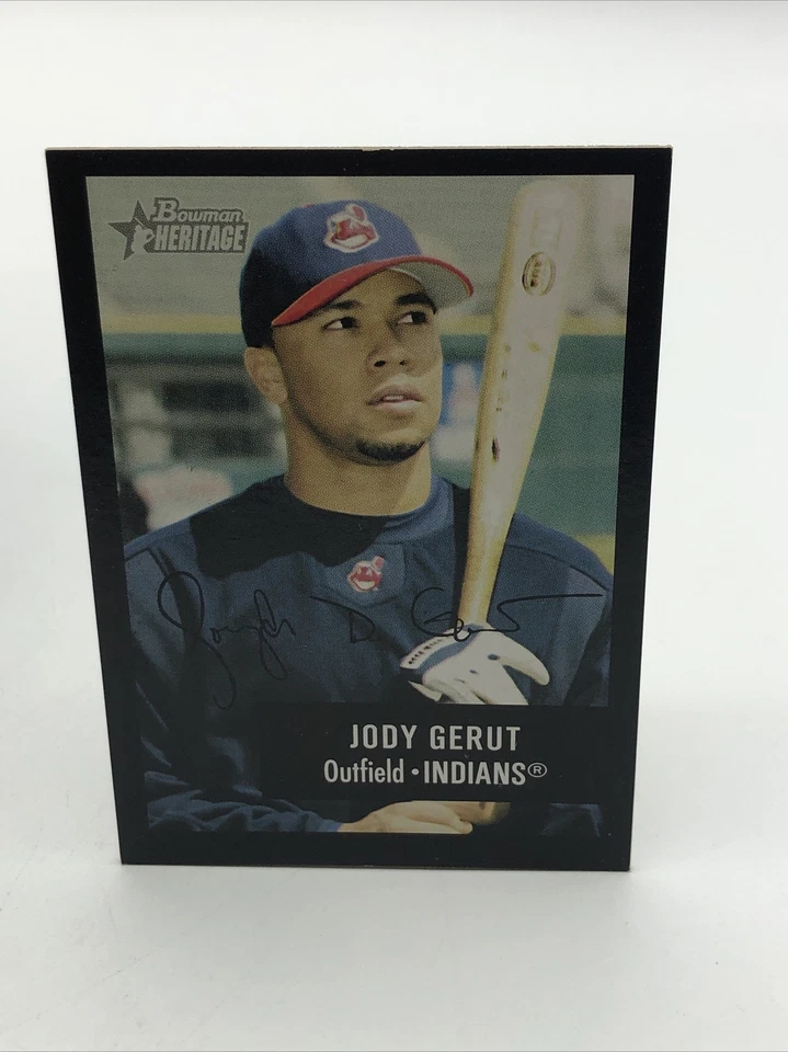 2003 Bowman Heritage Facsimile Signature Indians Baseball Card #72 Jody Gerut - Image 1 of 2