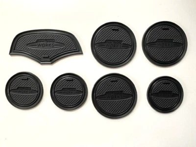 MINI JCW (F56 \ F55) 2014 - 2022 (7 PEÇAS) CONJUNTO DE ALMOFADAS DE PORTÃO PAINEL INTERIOR - PRETO - Imagem 1 de 4