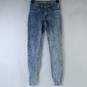 H&M Girls' Acid Wash Jeans Size 4 Super Skinny Fit Good Pre-Owned Condition - Picture 1 of 5