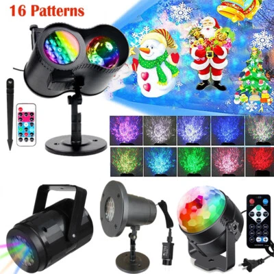 Christmas Halloween Holiday LED Laser Lights Projector Xmas Party Birthday Lamp - Image 1 of 4