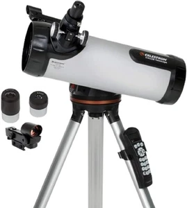 Celestron 31150 LCM 114 Series Computerised Newtonian Reflector Telescope, Silve - Picture 1 of 12