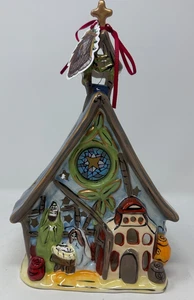 Belén Blue Sky Clayworks con vitral 2009, NUEVO - Imagen 1 de 8