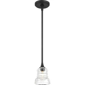 Crystorama GRG-1040-MK Gregory Mini Pendant Matte Black - Picture 1 of 8