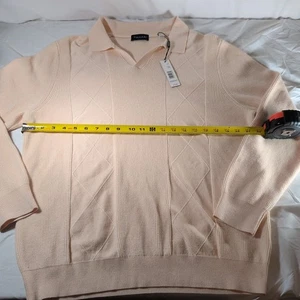 Neu Neu mit Etikett Tahari Herrenpullover Größe Large mandelcreme UVP $ 78,00 - Bild 1 von 5