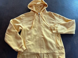 Vintage Gr. S FIELD GEAR Sweatshirt Kapuze Full Zip gelb TOP - Bild 1 von 8