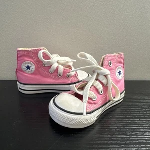 Converse All Star Hi Top Chucks Infant Size 4 Pink 11.5CM - Picture 1 of 7