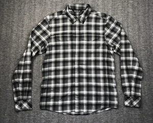 Arc'teryx Grayson Shirt Mens Medium Black Grey Plaid Snap Pockets Outdoor Hiking - Picture 1 of 18