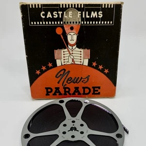 Castle Films News Parade #121 Tacoma Bridge Disaster 8mm Complete 5” Metal Reel - Picture 1 of 2