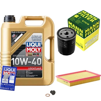 MANN Inspección Set 5 L LIQUI MOLY Leichtlauf 10W-40 Para Opel Vectra A 86 - Imagen 1 de 4