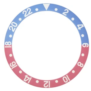 INSERTO LUNETTA SBIADITO PER VINTAGE ROLEX GMT 16700 16710 16713 16718 16760 BLU/ROSSO - Foto 1 di 3