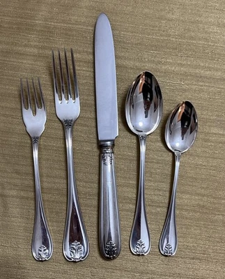 Setting de 5 piezas “Laura” de Buccellati plata de ley Italia Foto 1 de 4