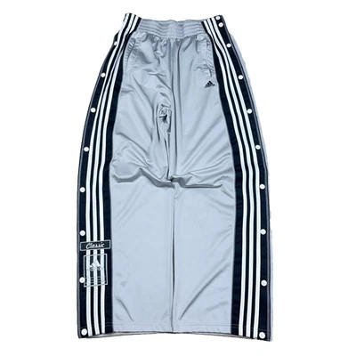 Pantalones deportivos Adidas vintage Y2K para hombre 30x29 gris negro Breakaway holgados deslumbramientos brillantes Foto 1 de 4