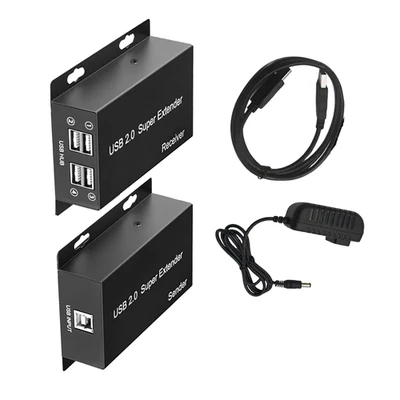 USB2.0 Hub Extender over Ethernet Rj45 Cat5e/6/7 Cable to 50M Extension Transmit - Image 1 of 4