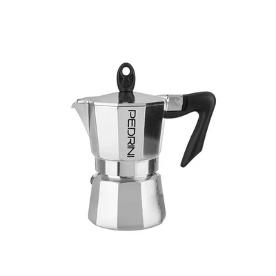 Caffettiera 2 tazze Pedrini Brillantata argento - Immagine 1 di 3