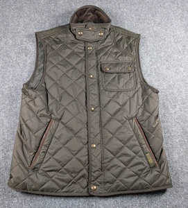 Polo Ralph Lauren The Beaton gesteppte Utility Weste Herren Medium grün Reißverschluss Druckknopf - Bild 1 von 9