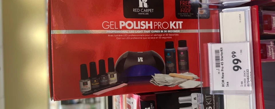 NEW Red Carpet Gel Polish Pro Kit Manicure LED Light Included  — 第 1/1 张图片
