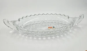Fostoria American Clear Glass OVAL DISH BOWL Org Sticker 2056 / 129 MCM - Picture 1 of 3
