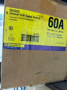 Square D DU322 (Pack of 5) 60A 240V 3P Disconnect Switch - Picture 1 of 7