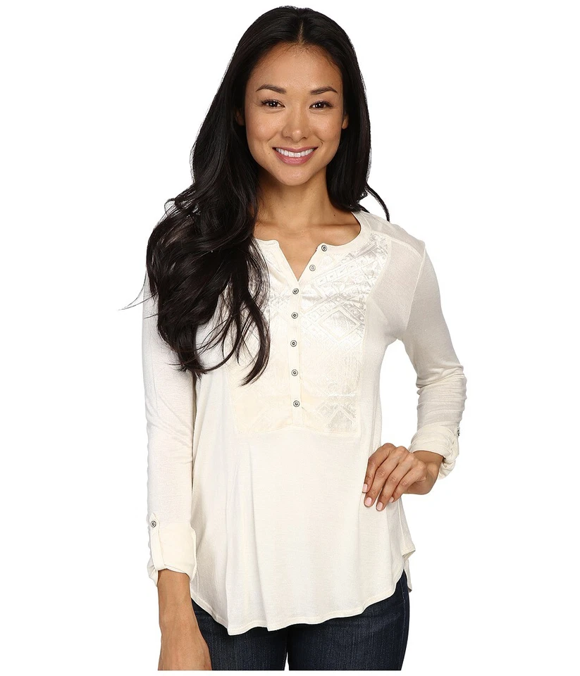 Lucky Brand женщин длинным рукавом бархатный топ ~ ~ слоновой кости ~ ~ XS S M L XL ~ ~ новый с ярлыками ~ розничной $59 - Изображение 1 из 1