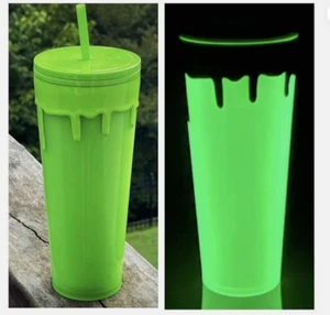 2024 Halloween christmas Slime Green Glow in the Dark Tumbler Cup - Picture 1 of 5