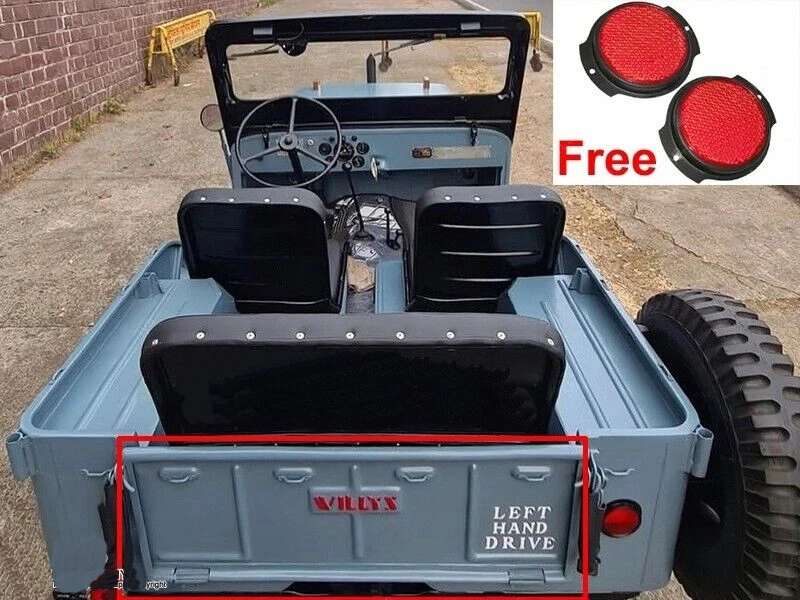 Puerta trasera Willys Script CJ2A CJ3A CJ3B CJ5 CJ6 se adapta a puerta trasera Jeep Willys envío gratuito Foto 1 de 3