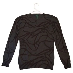 Maglione pullover maglia Lauren Ralph Lauren misto seta motivo a contrasto - Foto 1 di 5