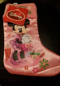 Medias colgantes de Navidad satinadas Disney Minnie Mouse rosa NUEVAS con etiquetas♡♡ - Imagen 1 de 3