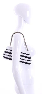 Cynthia Rowley NWT Marina Black & White Clutch Bag $145 - Picture 1 of 12