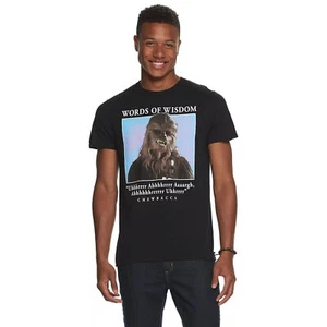 Star Wars Chewbacca Words of Wisdom Men's Shirt, Black - Picture 1 of 1