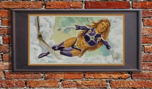 STARFIRE Original Watercolor ILLUSTRATION by SHANE PATRICK WHITE ff & spidey art - Picture 1 of 9