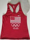 Nike Tee Women's Large Red Usa Olympic Rio De Janeiro Athletic Cut Tank Top