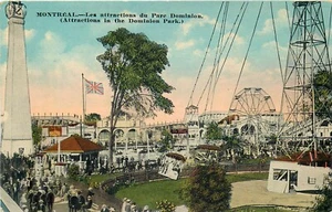 MONTREAL, CANADÁ - LES ATTRACTION DU PARC DOMINION - PARQUE DE ATRACCIONES ANTIGUA POSTAL - Imagen 1 de 2