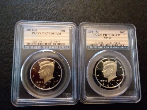 2011-S SILVER & 2011-S CLAD MATCHED PAIR - PCGS PR70DCAM AMERICAN FLAG LABEL Cover
