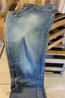 MEK DNM Womens Size 29/34 Leland Bootcut Blue Fade Pocket Logos Zipper Jeans