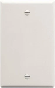 Placa frontal ICC en blanco con una sola banda, blanca - Imagen 1 de 3