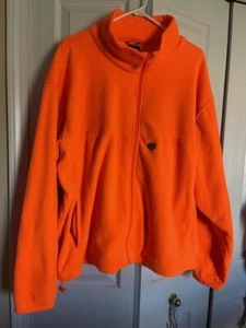Wood N Trail Fleece Pullover Jacke Herren Gr. XL Blaze Orange Jagd Taschen - Bild 1 von 4