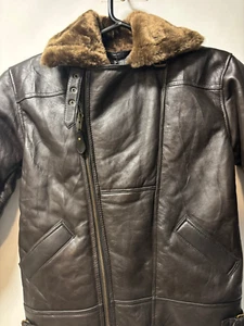 RAF Herren B3 Bomber Flieger Echt Shearling Lammfell Lederjacke Medium NEU - Bild 1 von 14
