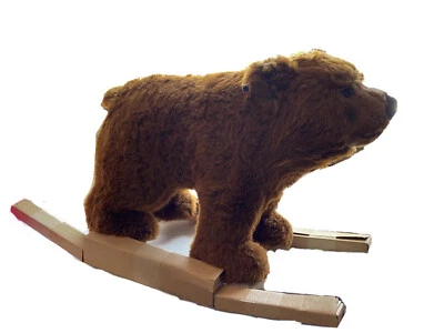 Steiff Germany COSY FRIENDS Riding/Rocking Bear HUGE GRIZZLY EAN #480430_NEW - Image 1 of 4