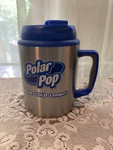 Circle K Polar Pop Edelstahl Whirley Getränk Drehverschluss Becher Kanne Tasse blauer Deckel - Bild 1 von 11
