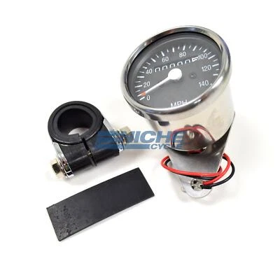 Mini Universal Motorcycle Mechanical 140 MPH Speedo Speedometer Gauge 1:1 - Image 1 of 4