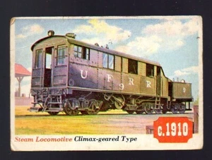 Rails and Sails (1955) - Card # 39 - TOPPS - Climax-Geared Loco - Picture 1 of 2