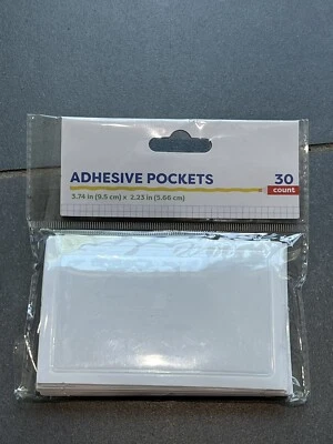 Adhesive Mini Rectangle Clear Pockets 30 Count Target Bullseye 3.74 X 2.23 Inch - Image 1 of 2