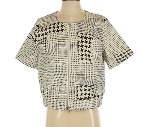 OFF WHITE Giacca Cabi Nero Off White Medium M Ottime Condizioni Cerniera Manica Corta