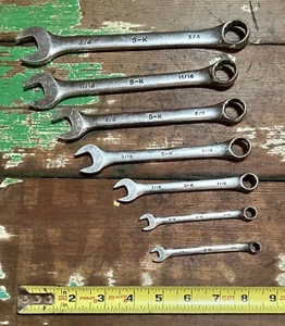 S-K 3/4 11/16 5/8 9/16 7/16 5/16 1/4 Combination Wrench 88 Set 12 Pt Forged  USA - Picture 1 of 6