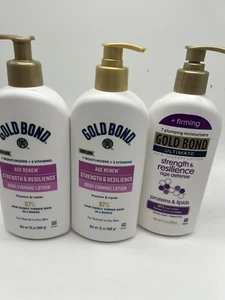 (3) Gold Bond Age Renew Strength & Resilience Hand Body Lotion Nourish 13oz - Picture 1 of 3