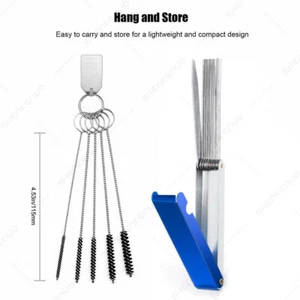 Limpiador de chorro de suciedad de carbono carburador 10 agujas de limpieza 5 cepillos kits de herramientas hágalo usted mismo - Imagen 1 de 12