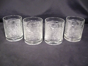 Ralph Lauren Crystal Safari Double Old Fashion Glasses Set of 4 - Picture 1 of 9