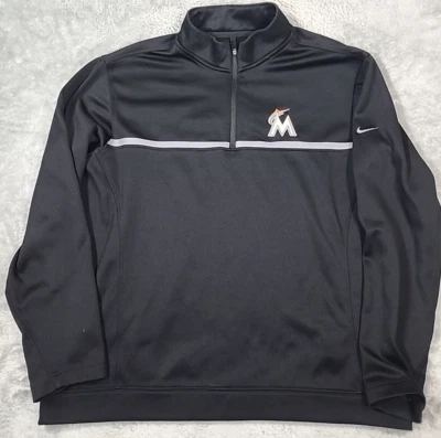Miami Marlins Nike Jacket Mens Large Golf Tour Performance MLB Therma Fit - Image 1 of 4
