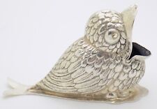 Vintage Italian Handmade Genuine Silver Toothpick Server RARE Bird Figurine