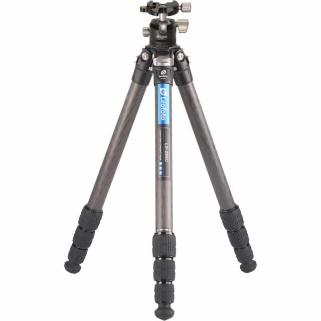 Leofoto LS-254C LH-30 CF Travel Tripod Kit w Ball Head & Add-on Center Column - Black